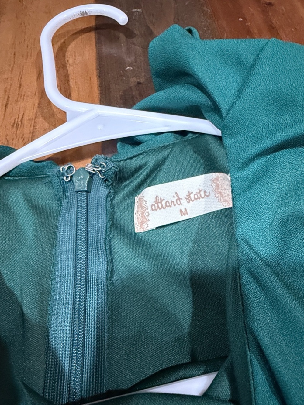 Altar'd State Emerald Ruffle-Sleeve Mini Dress - Picture 2 of 2